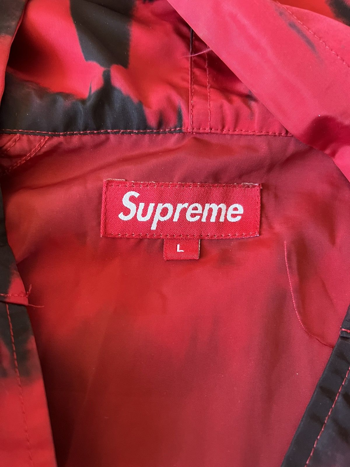 Supreme Supreme Tie Dye Pullover Windbreaker Black Red Hoodie SS13 Size US L / EU 52-54 / 3 - 7 Thumbnail