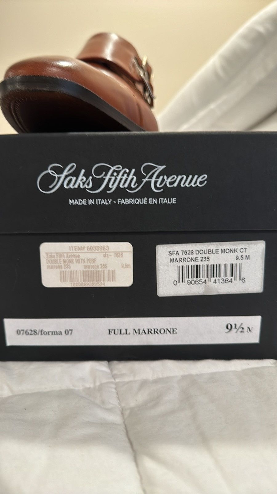 Saks Fifth Avenue Italian leather dress shoe Size US 9.5 / EU 42-43 - 5 Thumbnail