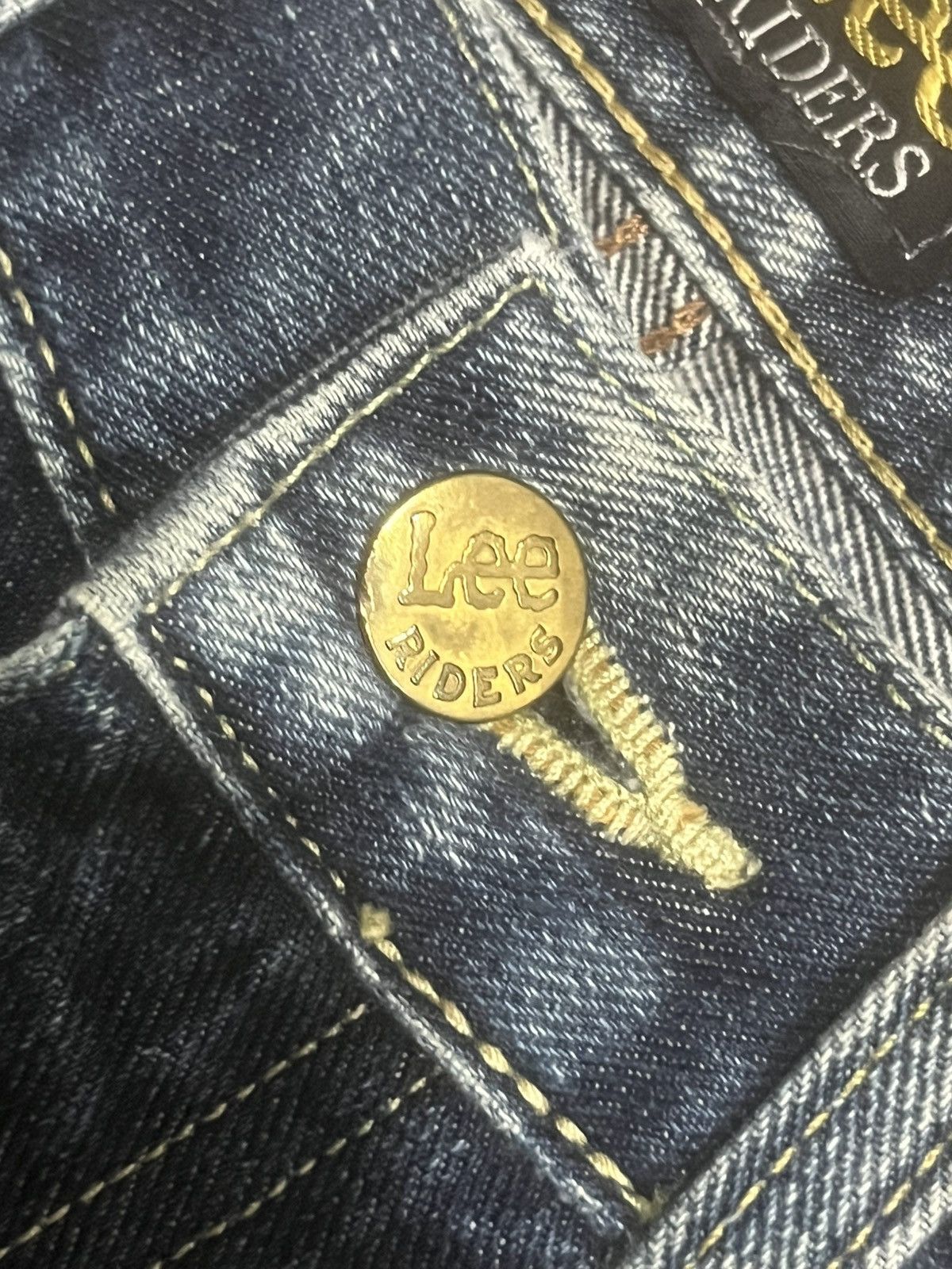 Lee Vintage Japan Lee Rider Blue Faded Wash Distress Flare Jeans Size US 32 / EU 48 - 5 Thumbnail