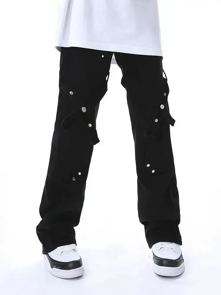 Japanese Brand High Street Strap Micro Flare Jeans Size US 32 / EU 48 - 2 Thumbnail