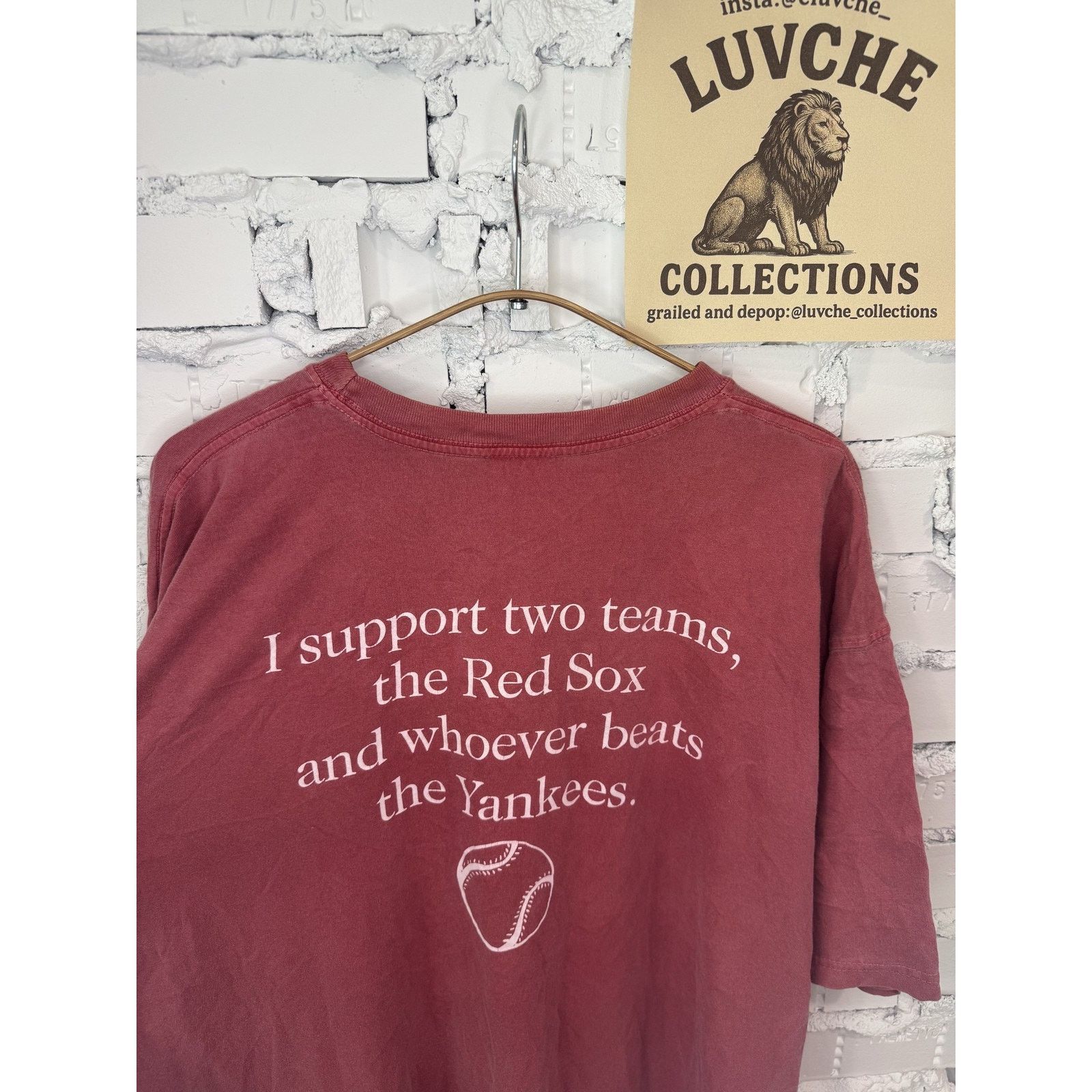 Comfort Colors Maine Shirt Red MLB Baseball Tee Red Sox Yankees Rivalry Size US XL / EU 56 / 4 - 3 Thumbnail