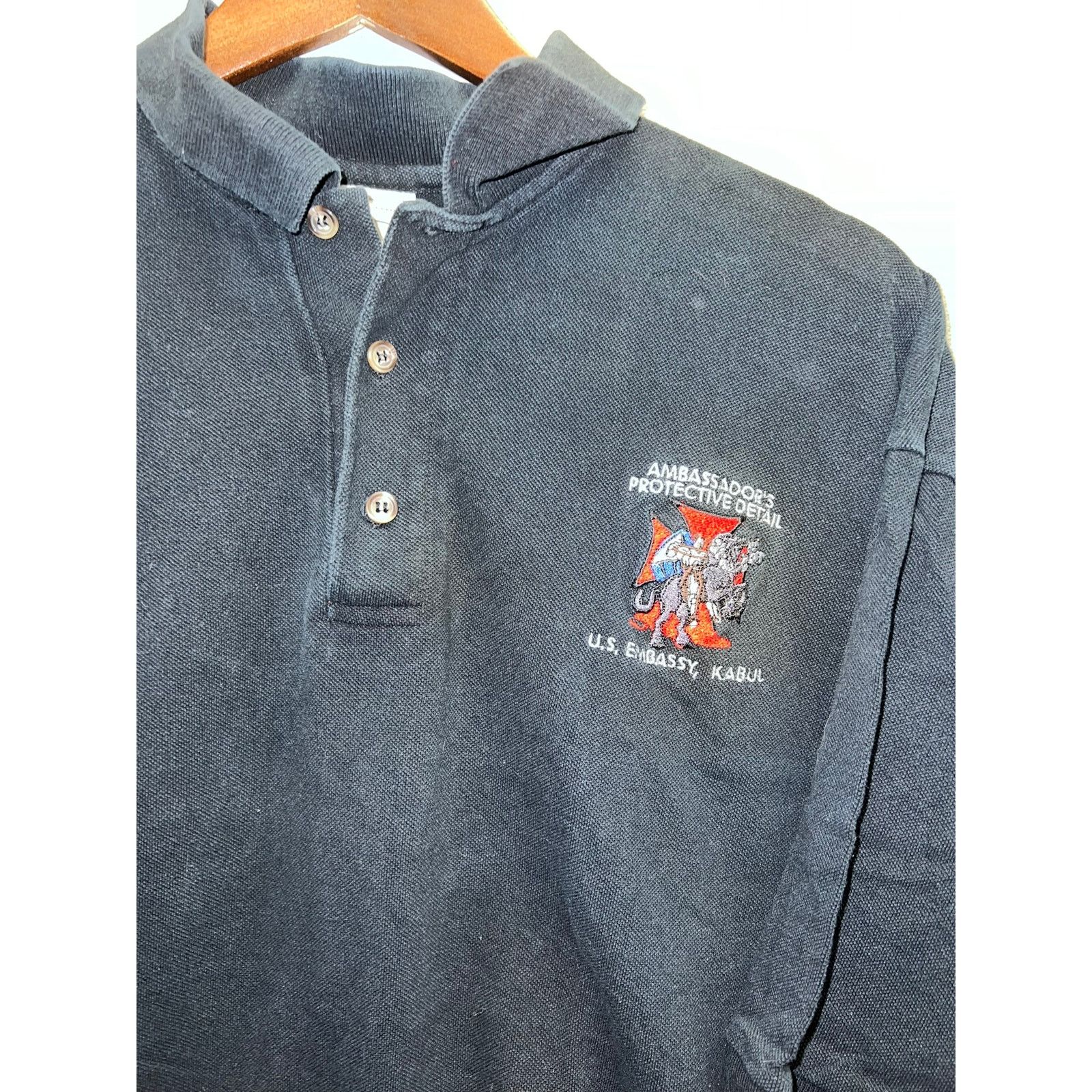 Vintage Vintage US Embassy Polo Shirt Ambassador Detail Kabul Tee XL Size US XL / EU 56 / 4 - 2 Thumbnail