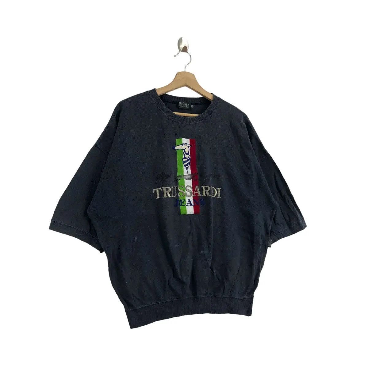 Trussardi Vtg TRUSSARDI JEANS MILAN DANTE Embroidery Sweatshirt Size XXL / US 16-18 / IT 52-54 - 5 Thumbnail