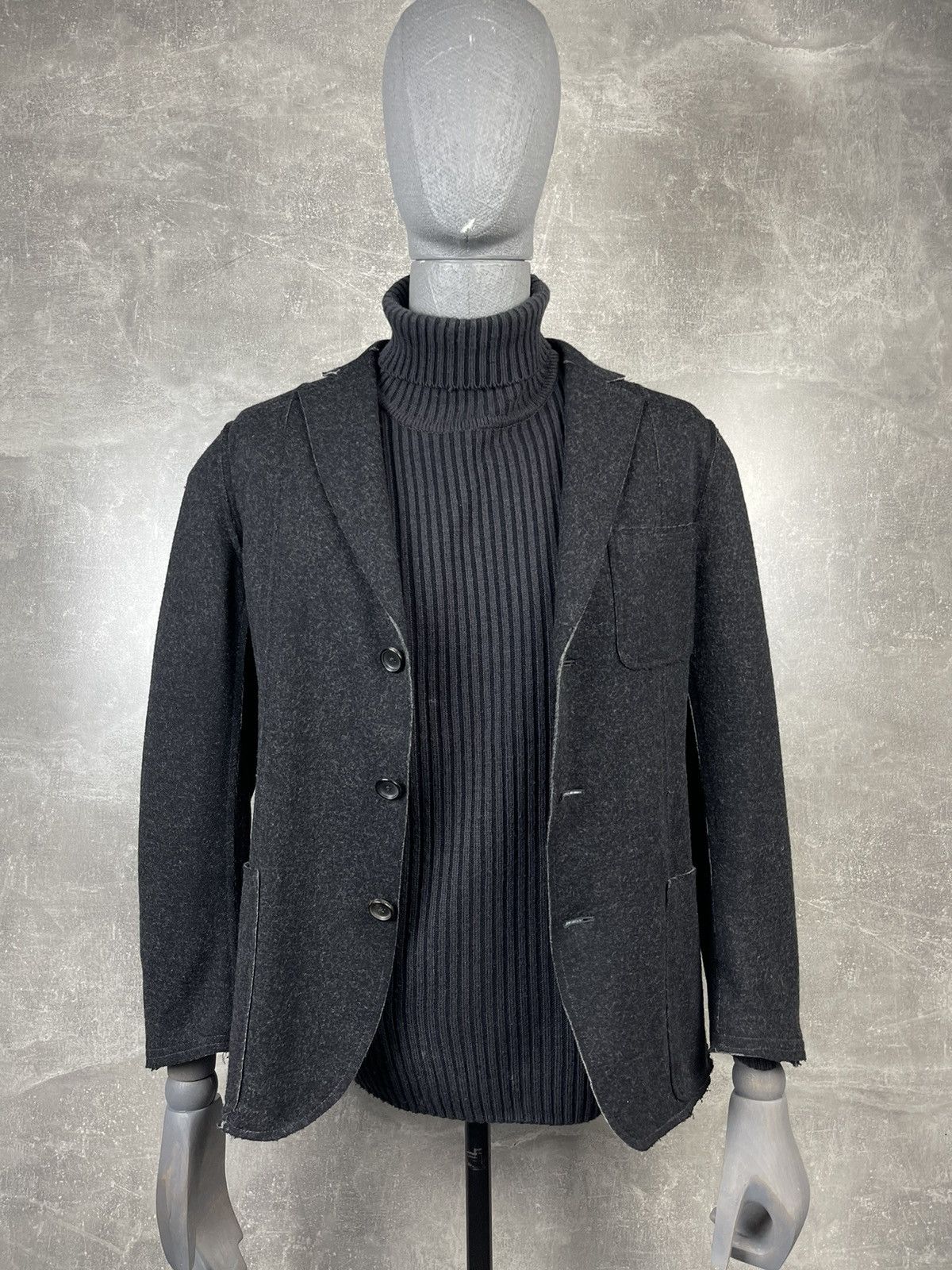 Z Zegna Z Zegna Techo Tailoring Avant Garde Deconstruction Blazer Size 48R - 6 Thumbnail
