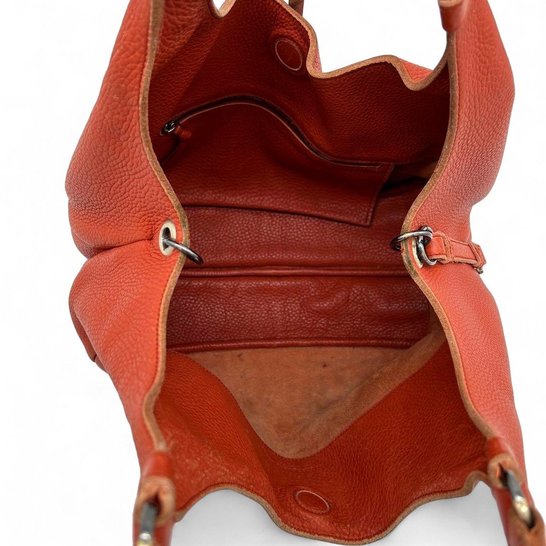 Bottega Veneta Bottega Veneta - Orange Hobo Handbag Leather Size ONE SIZE - 9 Thumbnail