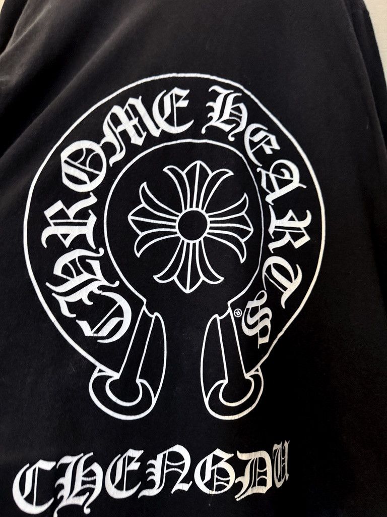 Chrome Hearts Chrome Hearts Black Short Sleeved "CHENGDU" Horseshoe Tee Size US L / EU 52-54 / 3 - 8 Thumbnail