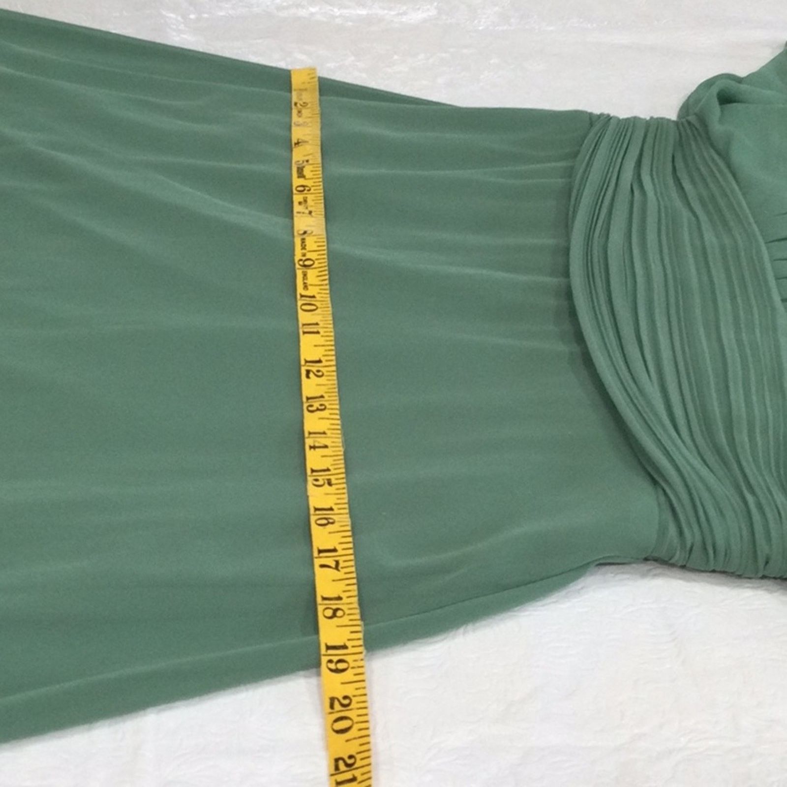 Other Ever Pretty Sage Green Lace Gauging Waist Evening Maxi Dress Size S / US 4 / IT 40 - 11 Thumbnail