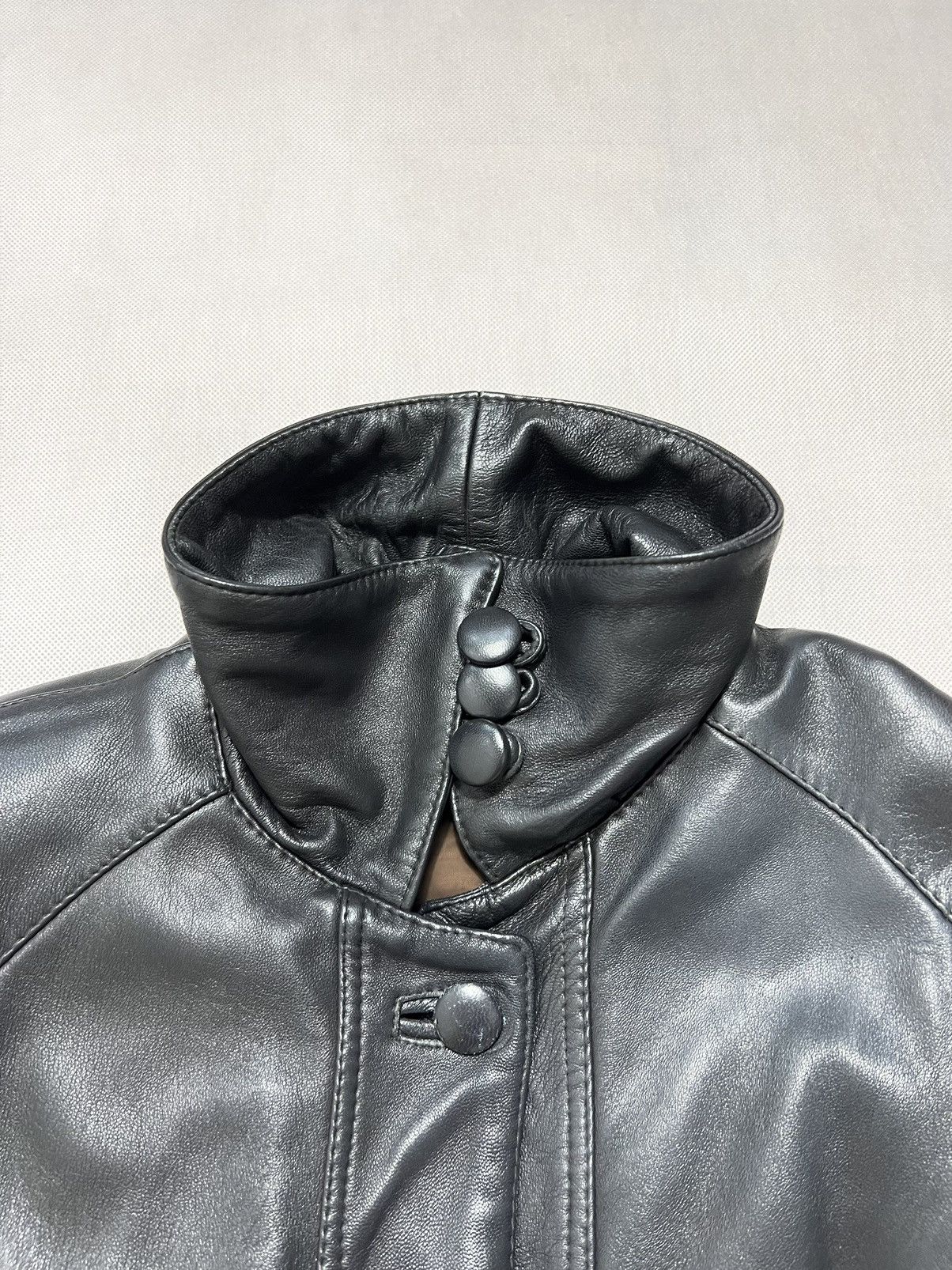Vintage Genuine Leather Heavy Coat vintage 90s insulated with lining Size L / US 10 / IT 46 - 4 Thumbnail