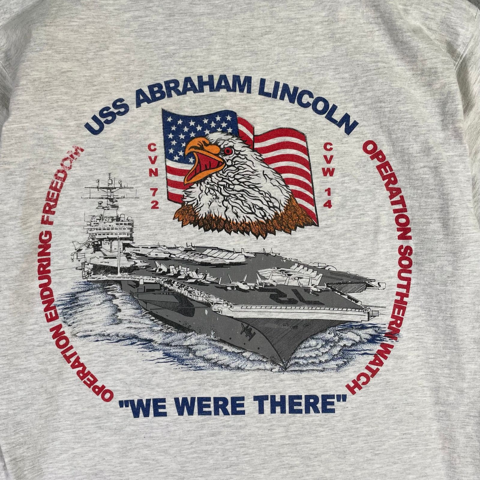 Vintage Vintage USS Abraham Lincoln West Pac 2002 Navy T-Shirt XL Size US XL / EU 56 / 4 - 7 Thumbnail
