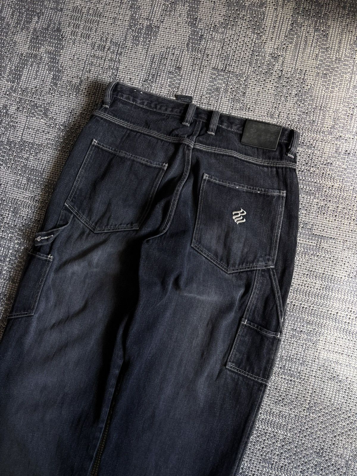 Rocawear Vintage Rocawear Sk8 Baggy Carpenter Jeans Black Faded Size US 36 / EU 52 - 2 Thumbnail