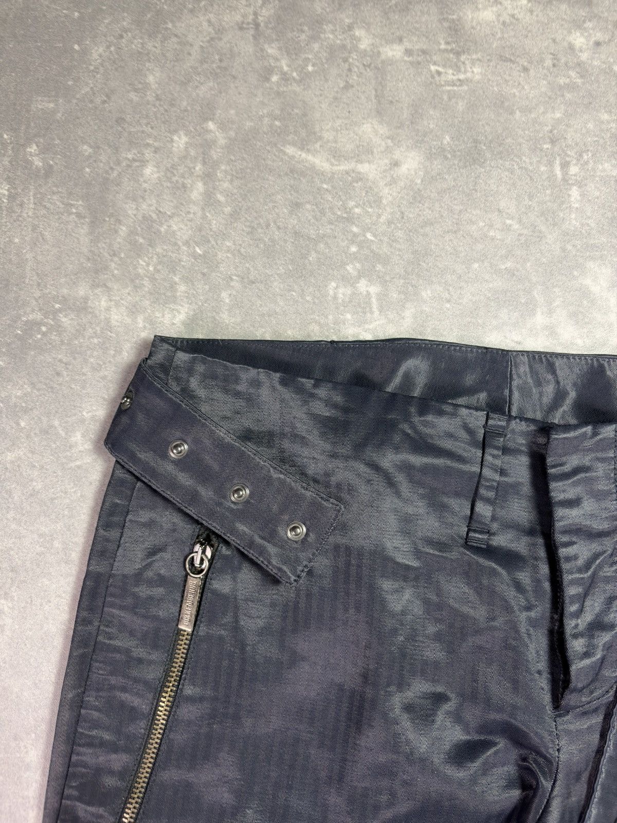 Dirk Bikkembergs 00s Dirk Bikkembergs Wide Leg Striped Belted Pants Flared 48 Size US 32 / EU 48 - 7 Thumbnail