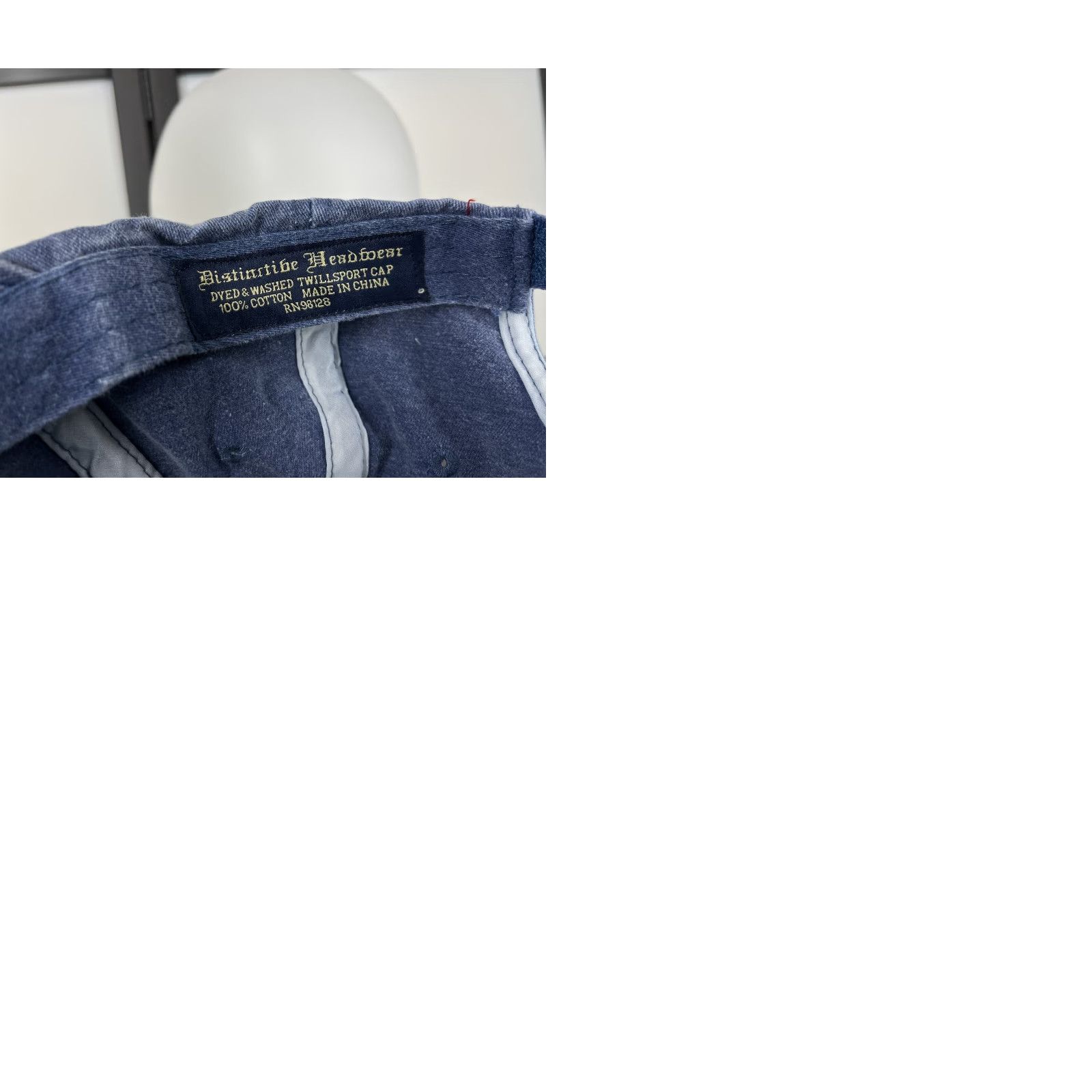 Denime VINTAGE Naples Golf Hat Cap Strap Back Adult One Size Blue Denim Bistiartibe Headwear Size ONE SIZE - 9 Thumbnail