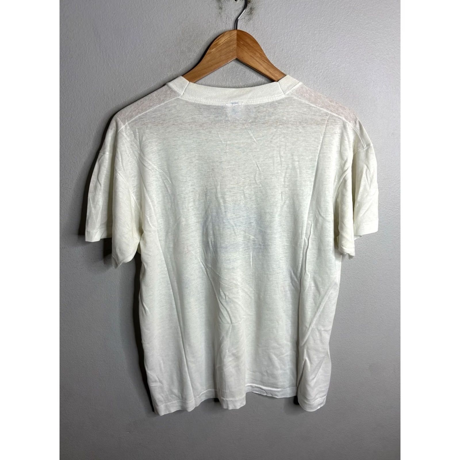 Vintage VINTAGE Breakaway T-Shirt Men’s Large White 80s 90s Graphic Print Crew Neck Short Sleeve Hanes Beefy-T United States Mens Size US L / EU 52-54 / 3 - 4 Thumbnail