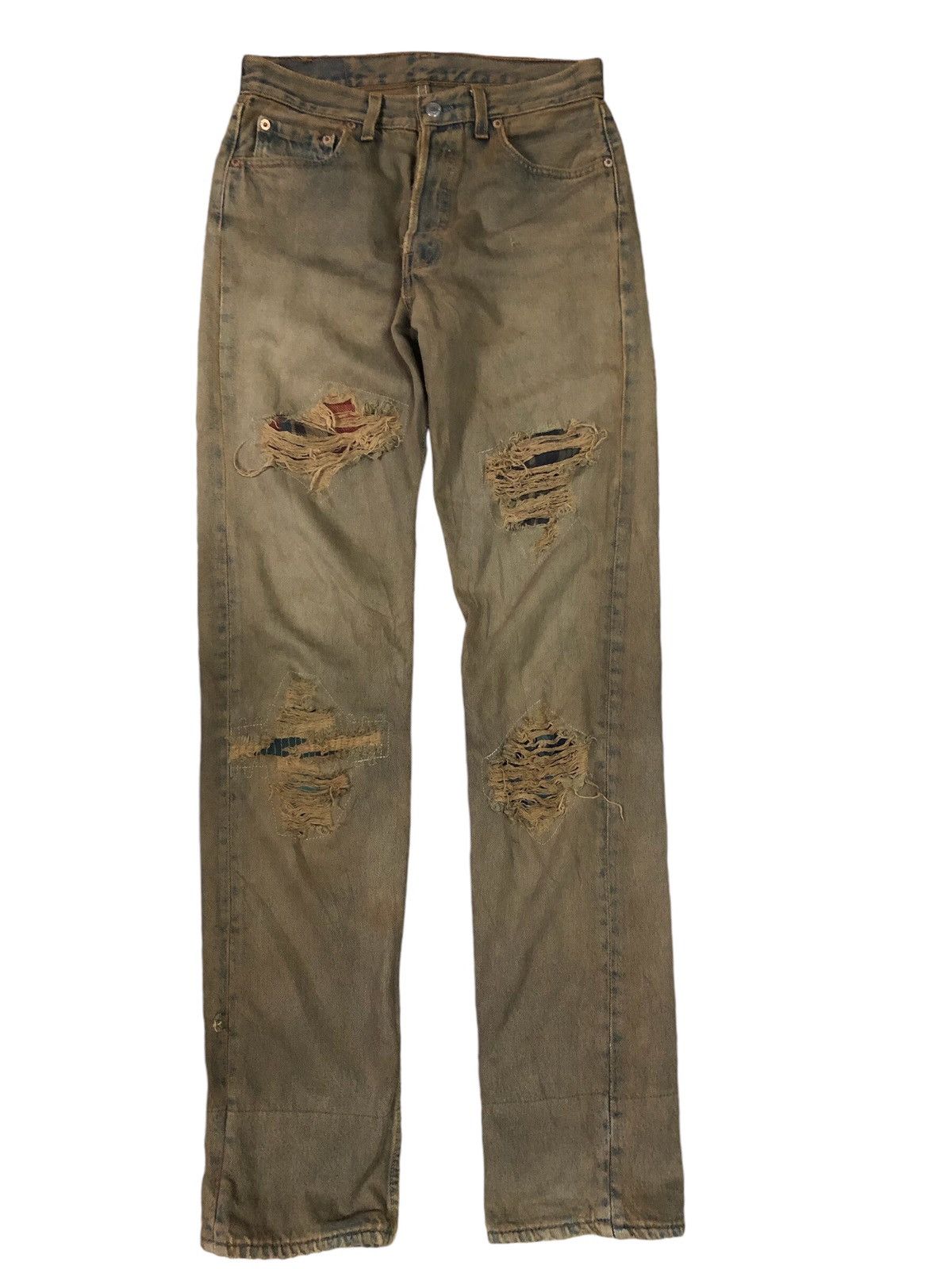 Levi's Vintage Levi’s Distressed Rusty Denim Pants Size 28" / US 6 / IT 42 - 1 Thumbnail
