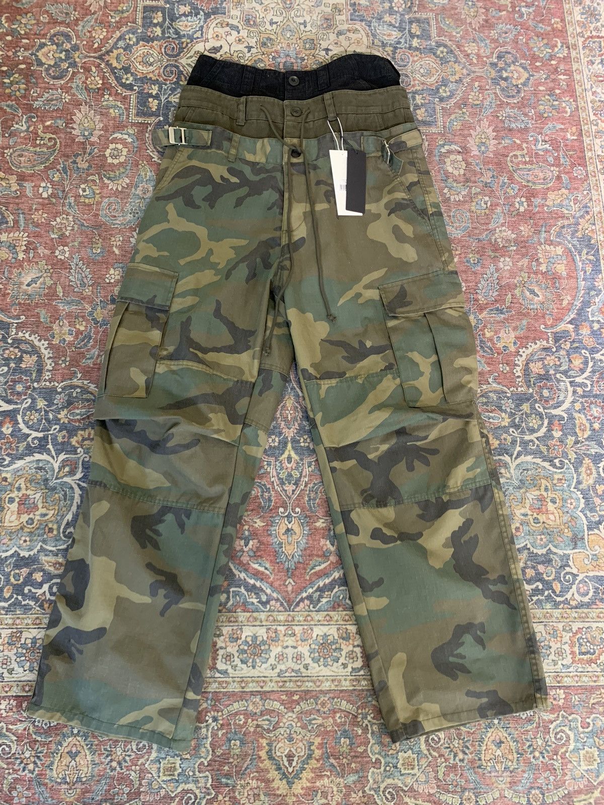 PROJECT G/R PROJECT GR 3 LAYERED CARGO PANTS - CAMO | Grailed