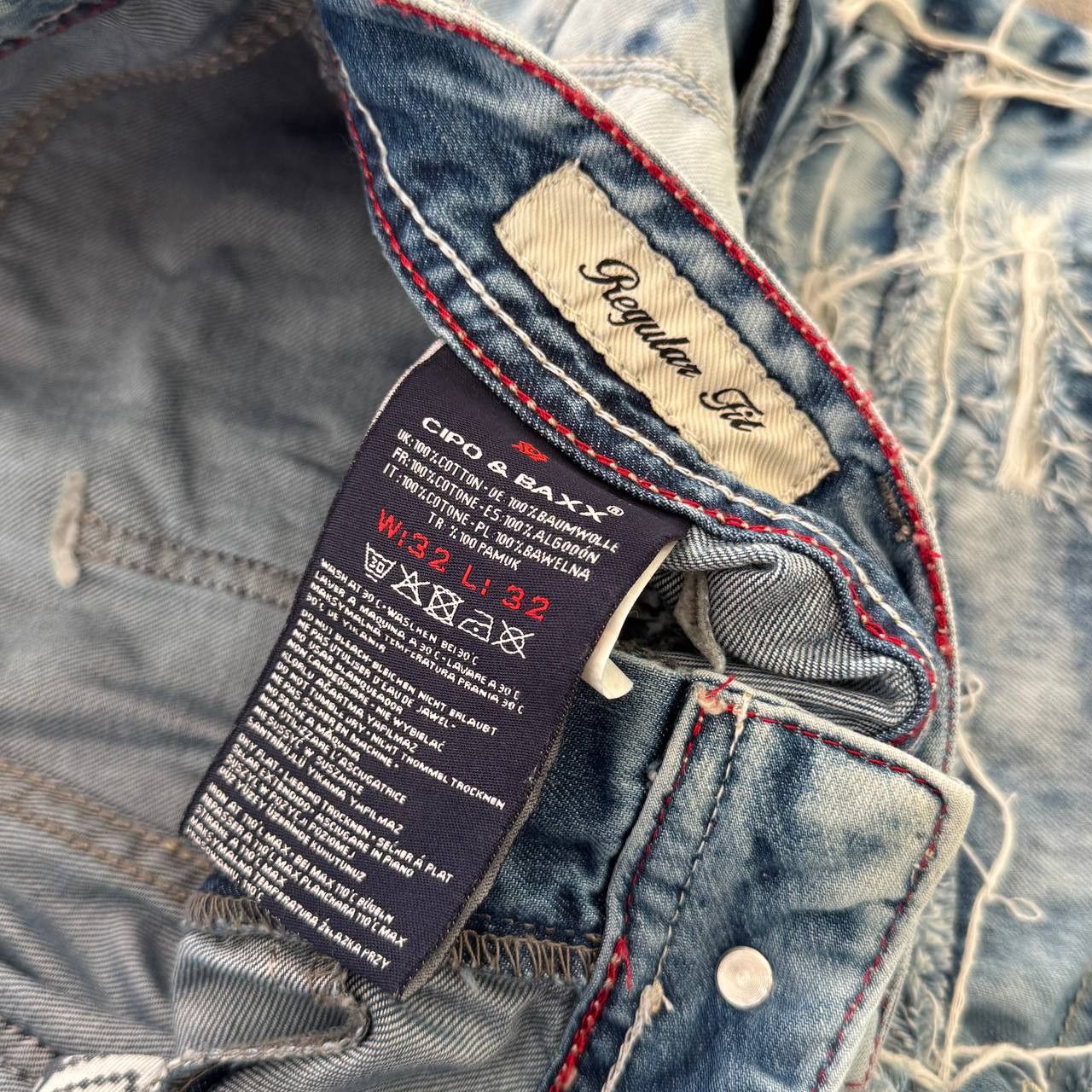 If Six Was Nine × Japanese Brand Opium Y2K Cipo & Baxx Unisex Distressed Jeans Size US 30 / EU 46 - 15 Thumbnail