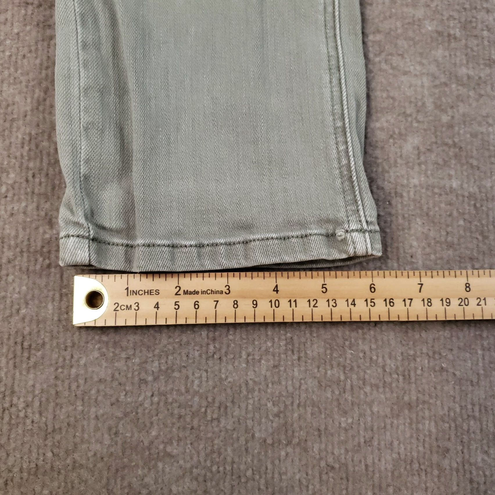 Marine Layer Marine Layer Jeans Mens 29x30 Green Slim Straight Stretch Cotton Size US 29 - 4 Thumbnail