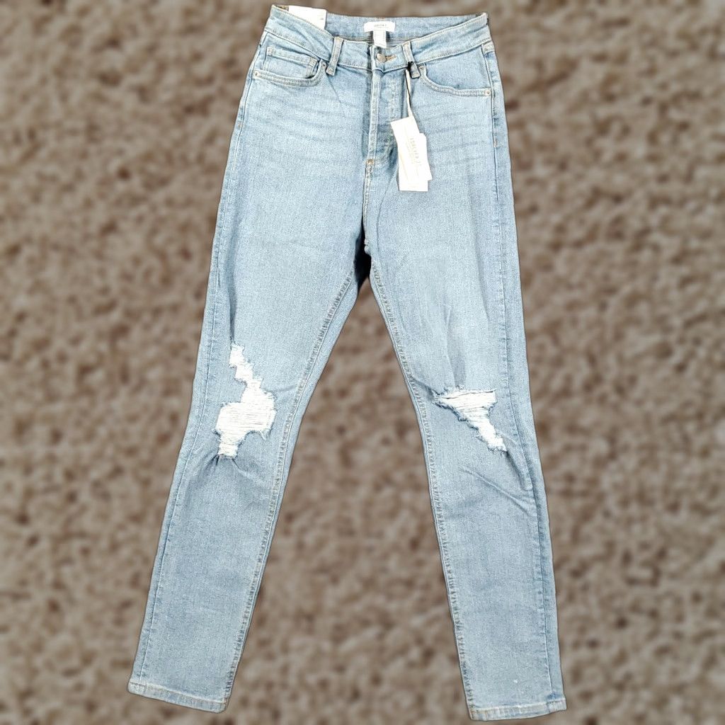 Forever 21 FOREVER 21 Jeans Skinny 28 Womens Distressed High Rise Light Wash NWT Jeans Women 5-Pocket Denim Stretch Urban 90s Grunge Modern Fit Size 26" / US 2 / IT 38 - 1 Thumbnail
