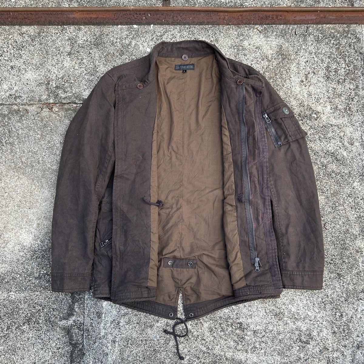 In The Attic × Japanese Brand × Vintage Vintage In The Attic Brown Jacket Size US XXS / EU 40 - 2 Thumbnail