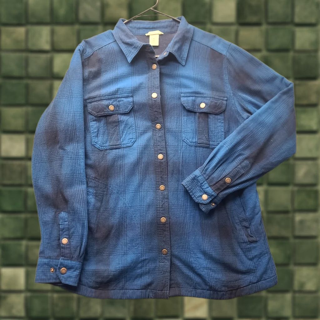 Vintage Duluth Womens Shacket Jacket L Free Swingin Flannel Lined Workwear Shirt Jacket Blue Plaid Cotton X-Large? No, keep as L size. Size L / US 10 / IT 46 - 1 Thumbnail