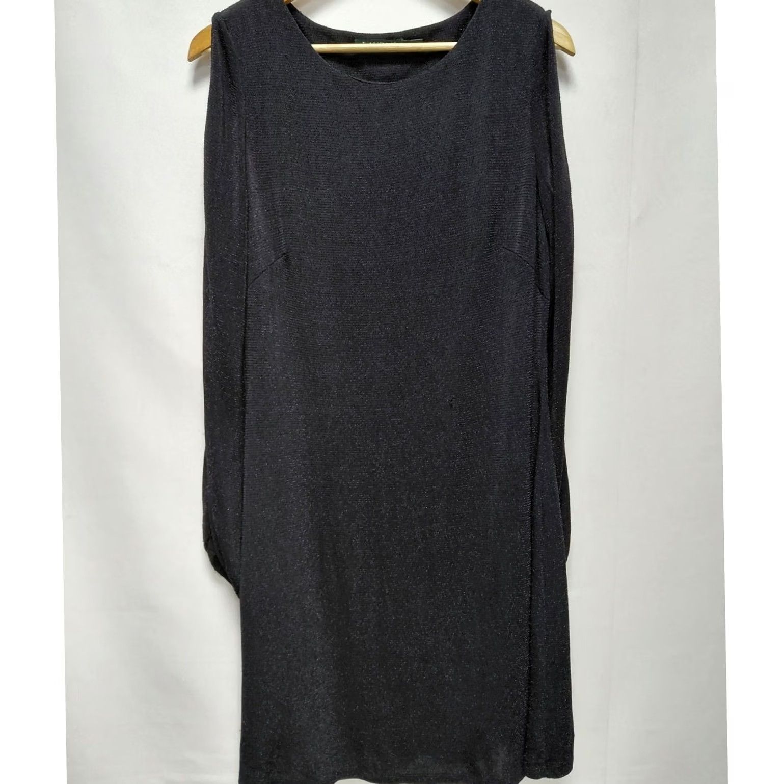 Ralph Lauren LAUREN RALPH LAUREN Black Knit Dress Solid Long Sleeve Knee Length Women Size 14 Size XL / US 12-14 / IT 48-50 - 2 Thumbnail