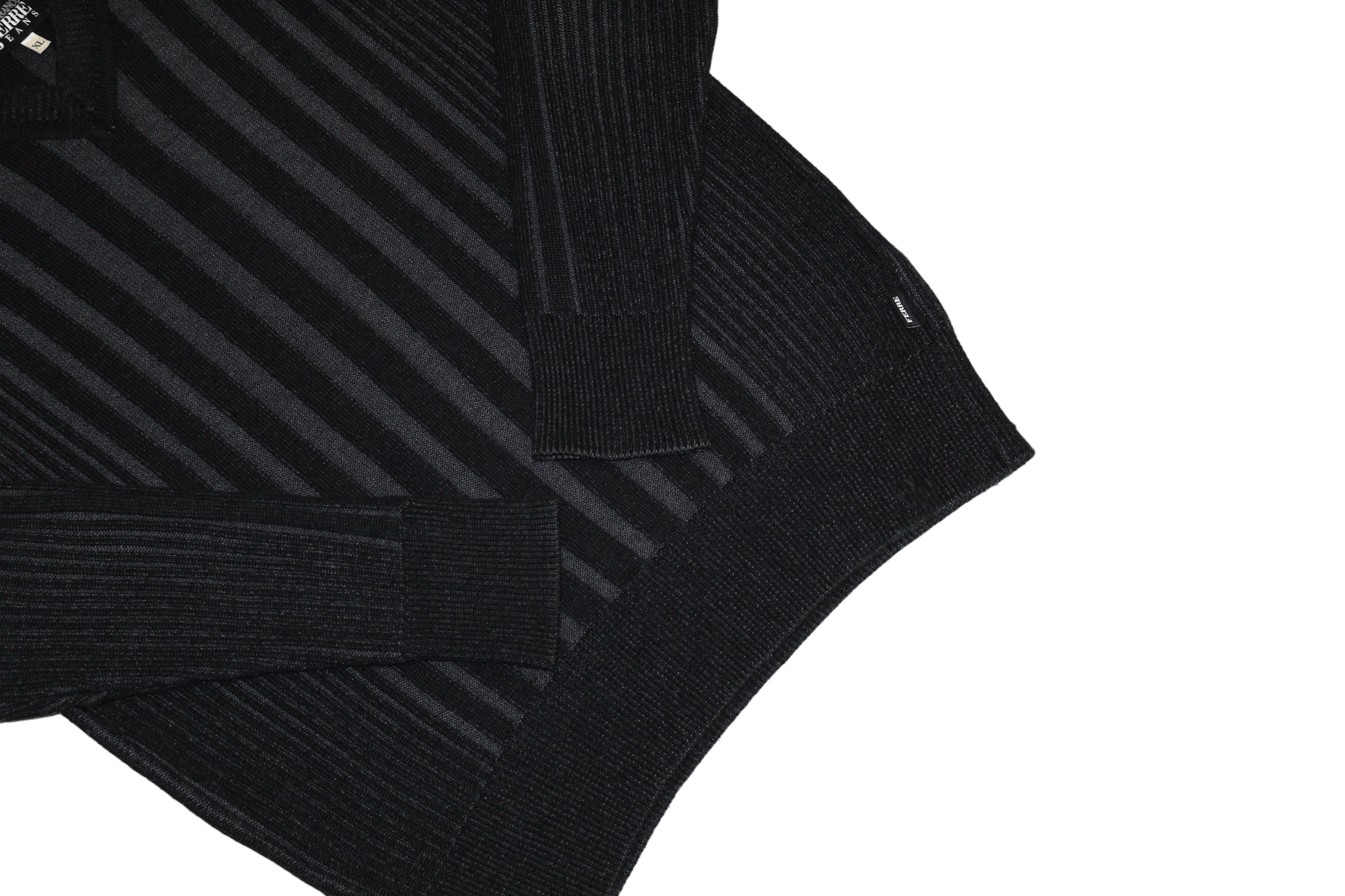 Ferre VTG Gianfranco Ferre V-neck Wool Blend Striped Sweater Size US M / EU 48-50 / 2 - 4 Thumbnail