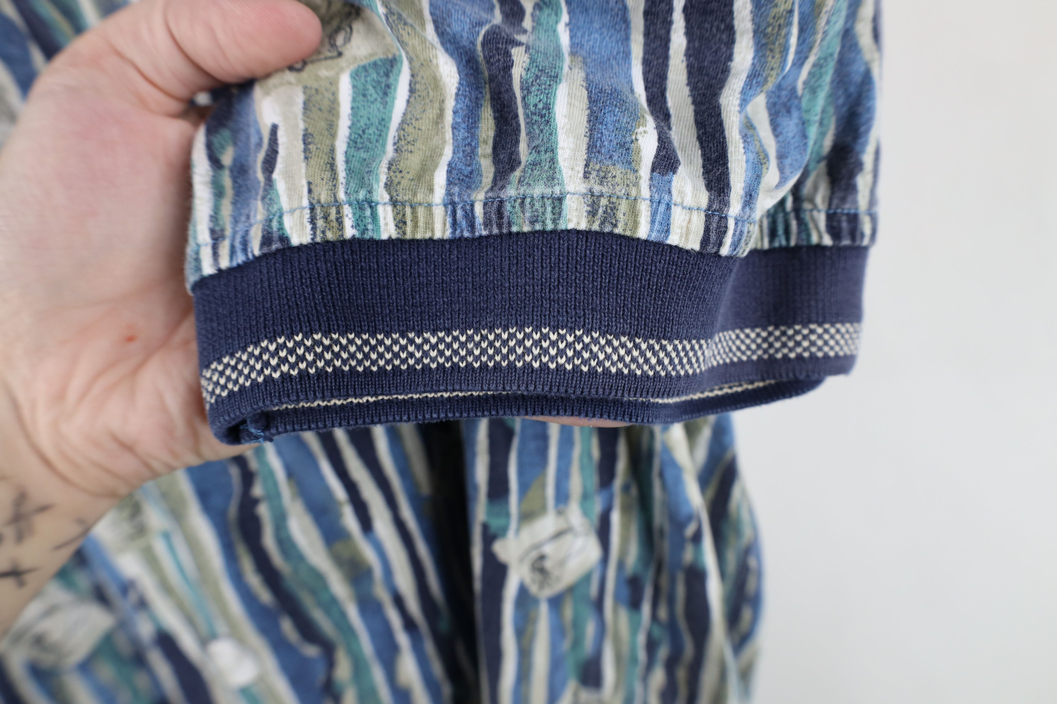 Vintage Vintage 90s Streetwear All Over Print Golf Polo Shirt Cotton Size US XL / EU 56 / 4 - 11 Thumbnail