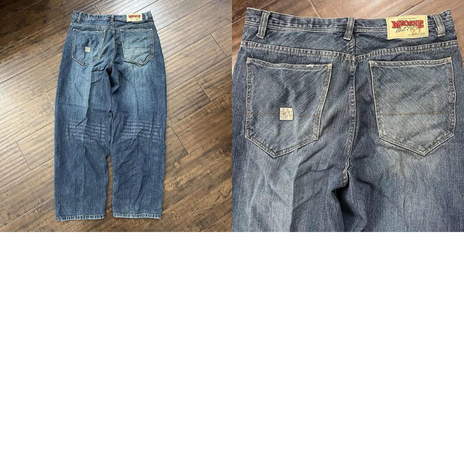 Vintage VINTAGE Meoshe Jeans Men’s 34x31 Blue Wide-Leg Baggy 90s Hip Hop Grunge 34x31 Jeans Men’s Blue Denim Cotton 5-Pocket Regular Inseam 31in XS? Size US 34 / EU 50 - 8 Thumbnail