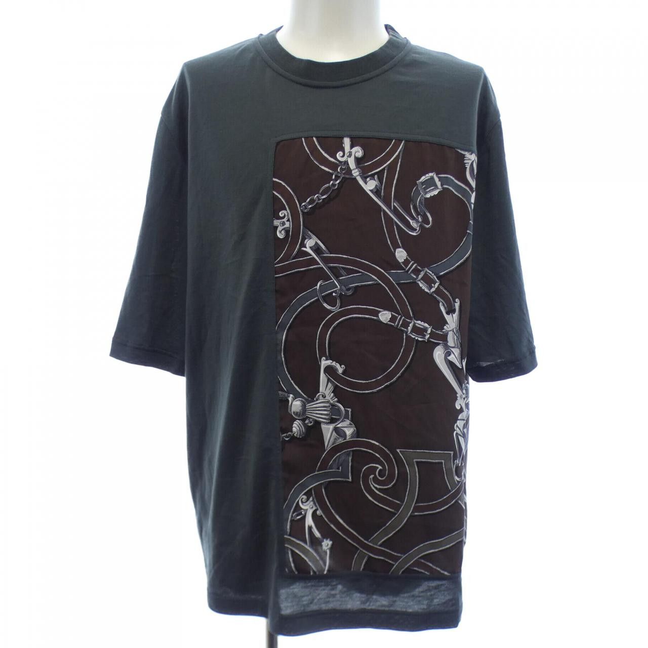 Hermes Hermes Hermes L Size T Shirt Textile T-Shirts DUTY FREE for USA Size ONE SIZE - 1 Thumbnail