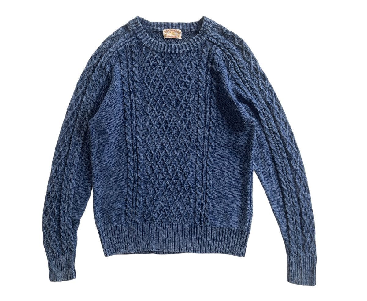 Vintage Joey Factory Cable Knit Indigo Jumper Sweater Size US S / EU 44-46 / 1 - 3 Thumbnail