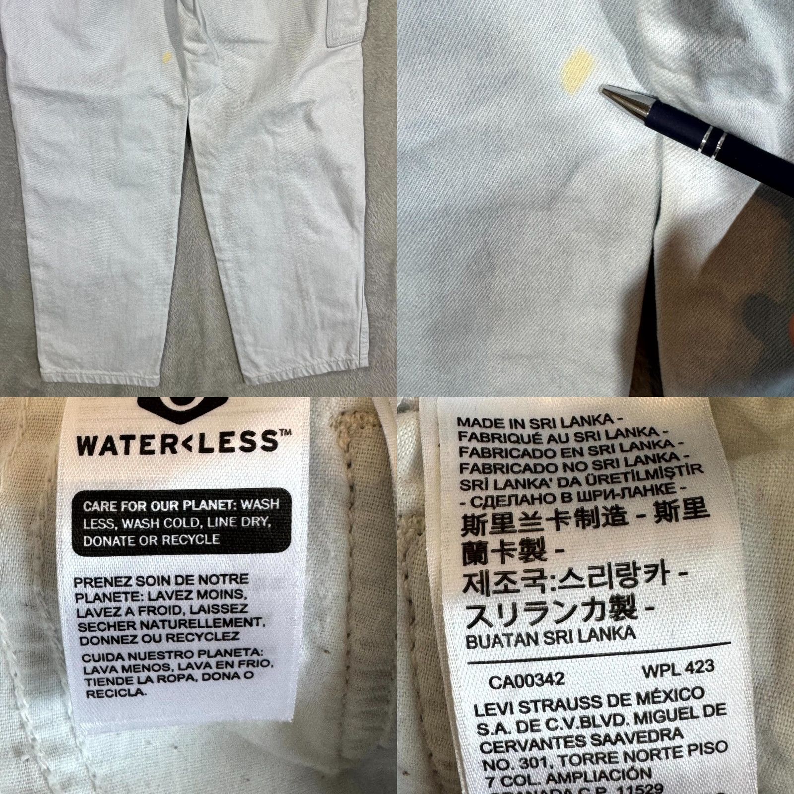 Levi's Levi’s Carpenter Jeans Mens 27×31 Light Blue Denim Workwear Utility Straight Leg Jeans Size US 27 - 8 Thumbnail