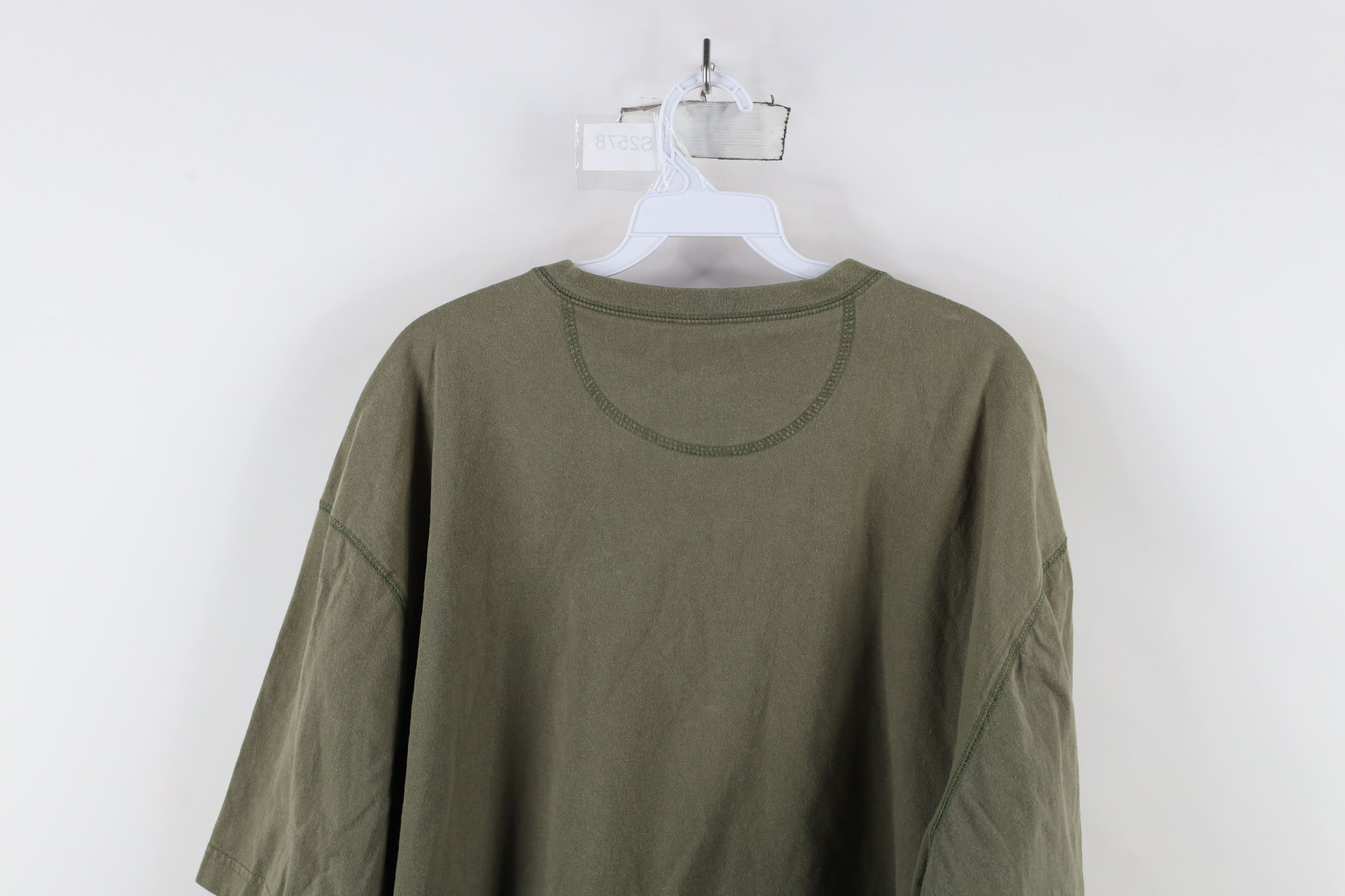 Vintage Vintage 90s Streetwear Short Sleeve Henley T-Shirt Green Size US XL / EU 56 / 4 - 7 Thumbnail