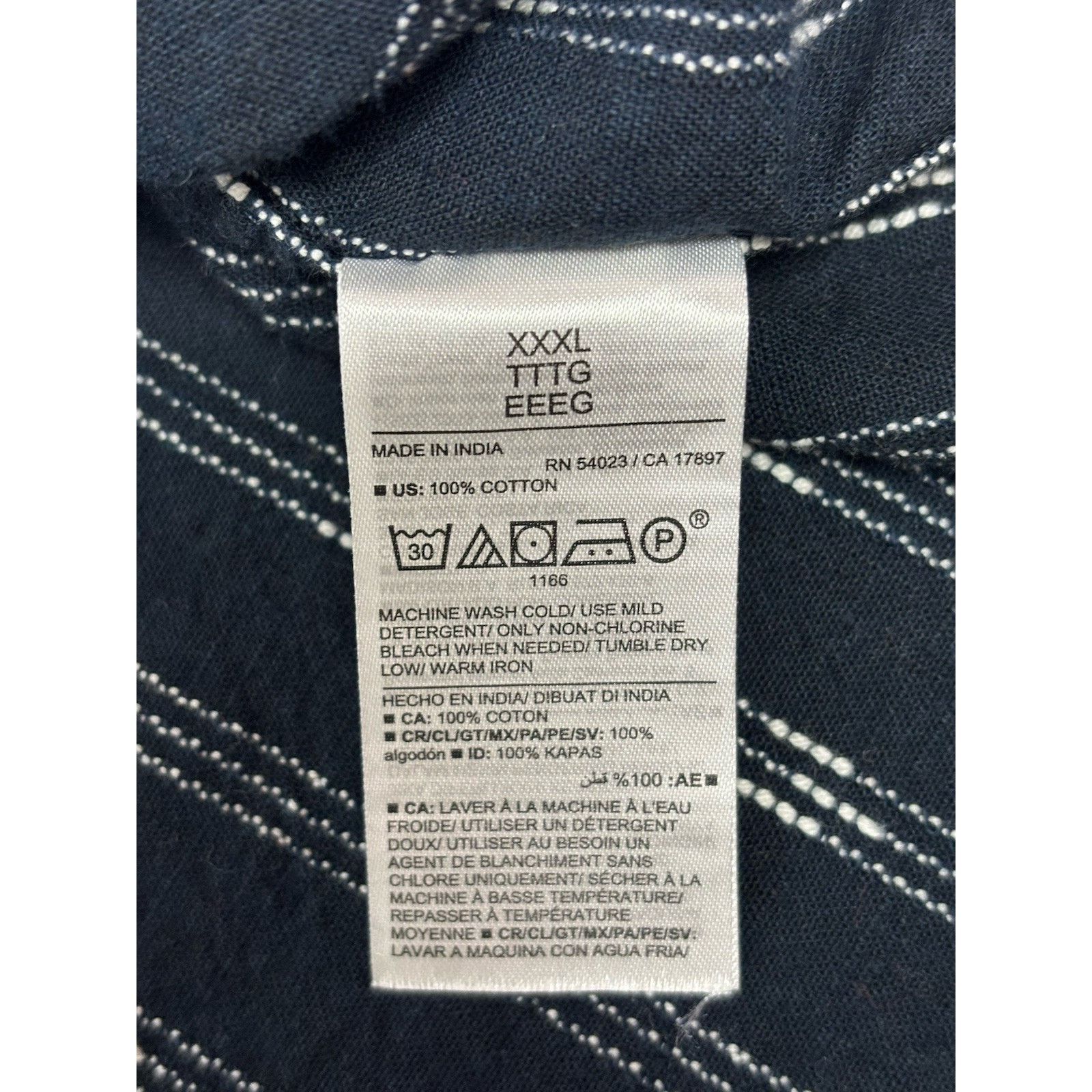 Old Navy OLD NAVY Button Up Short Sleeve Shirt Men’s 3X Stripe Blue Size US XXL / EU 58 / 5 - 5 Thumbnail
