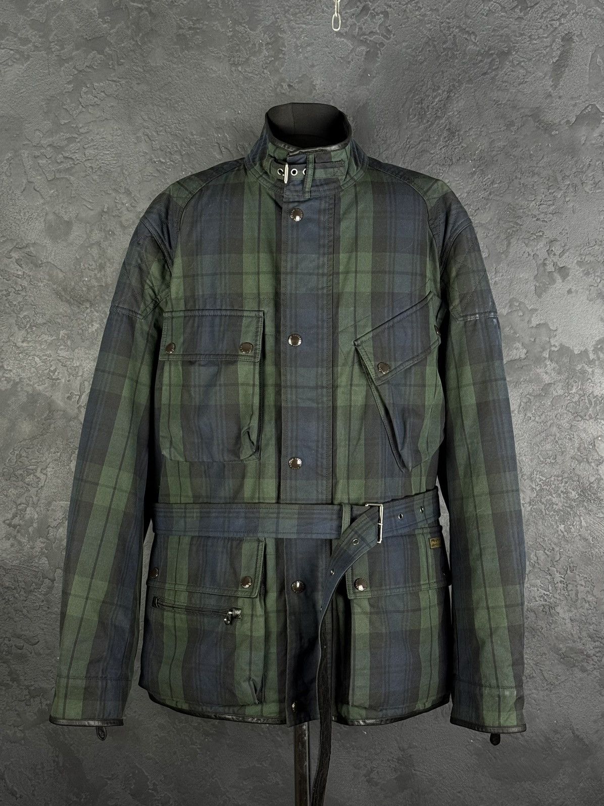 Polo Ralph Lauren Vintage Polo Ralph Lauren Mens Waxed Belted Motorcycl Jacket Size US XL / EU 56 / 4 - 4 Thumbnail