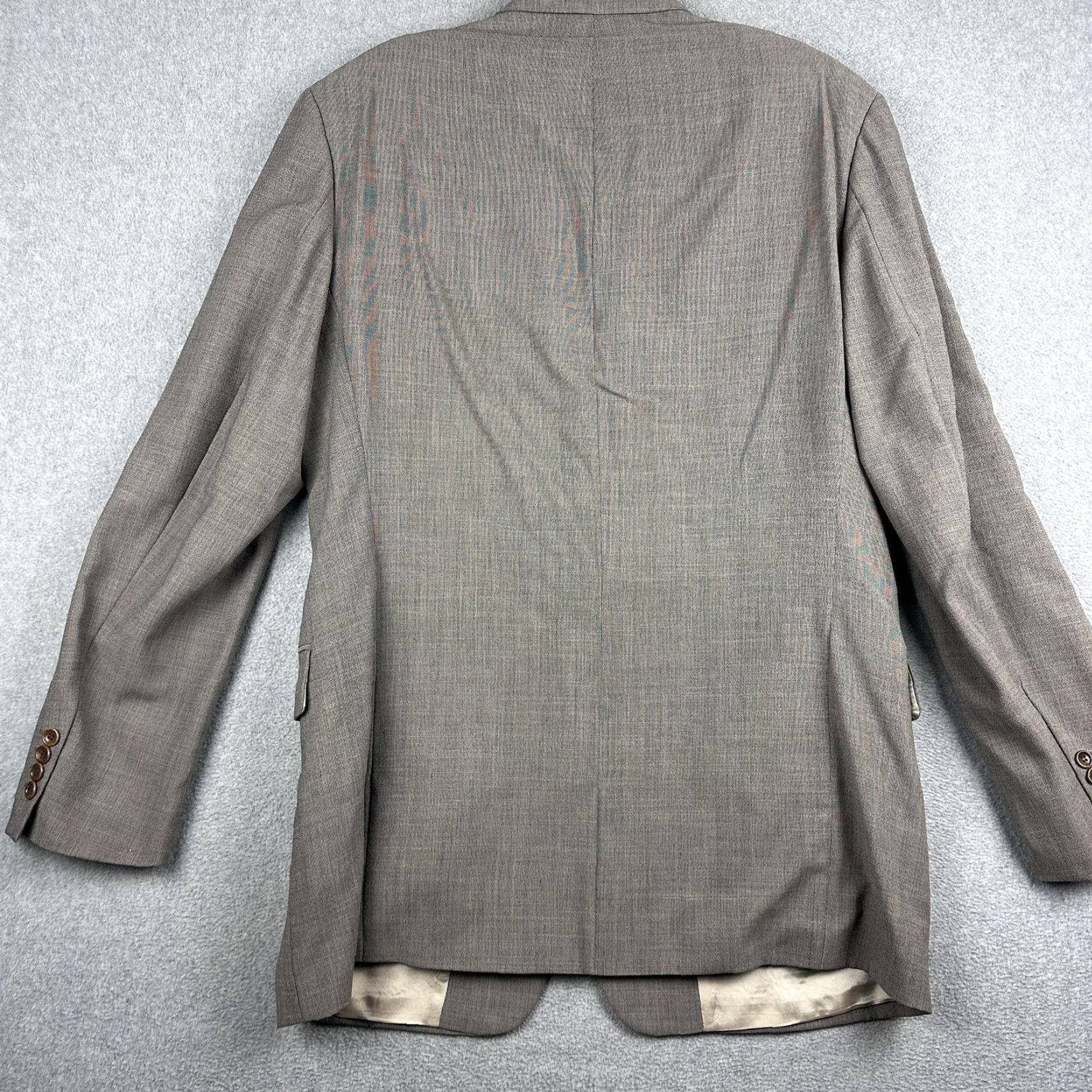 Hugo Boss BOSS Hugo Boss Blazer Mens 42R Gray Check Two Button Sport Coat Jacket USA Size 42R - 6 Thumbnail