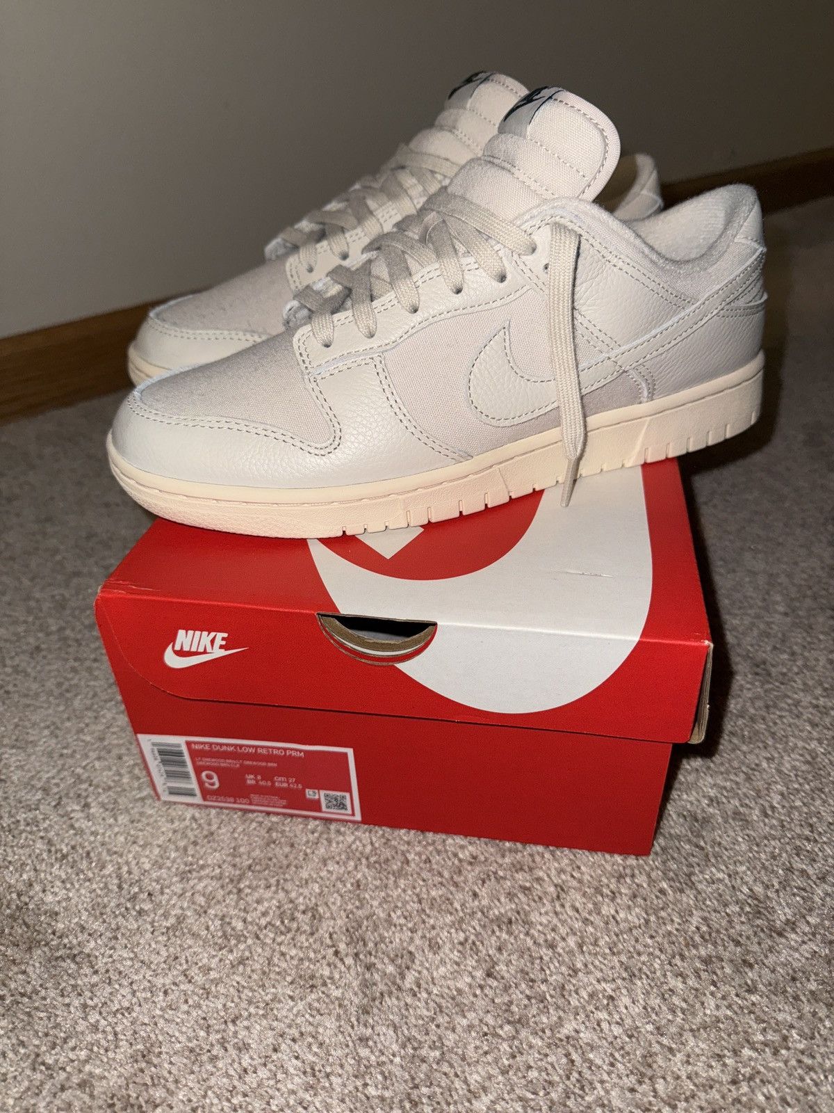 Nike Nike Dunk Low Retro PRM "Light Orewood" Size US 9 / EU 42 - 1 Thumbnail