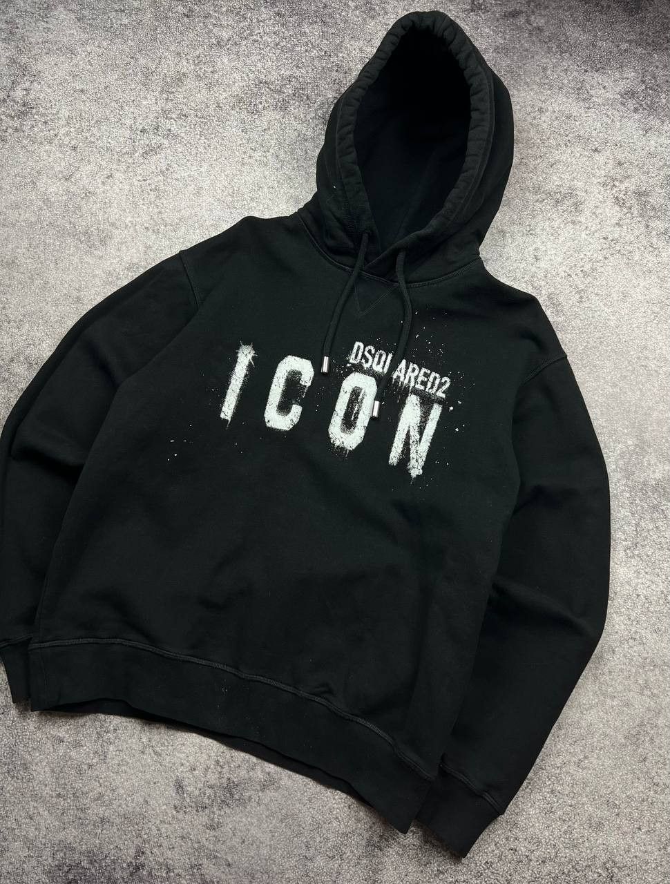 Dsquared2 Dsquared2 ICON Black Hoodie Big Logo Sweatshirt Size US L / EU 52-54 / 3 - 3 Thumbnail