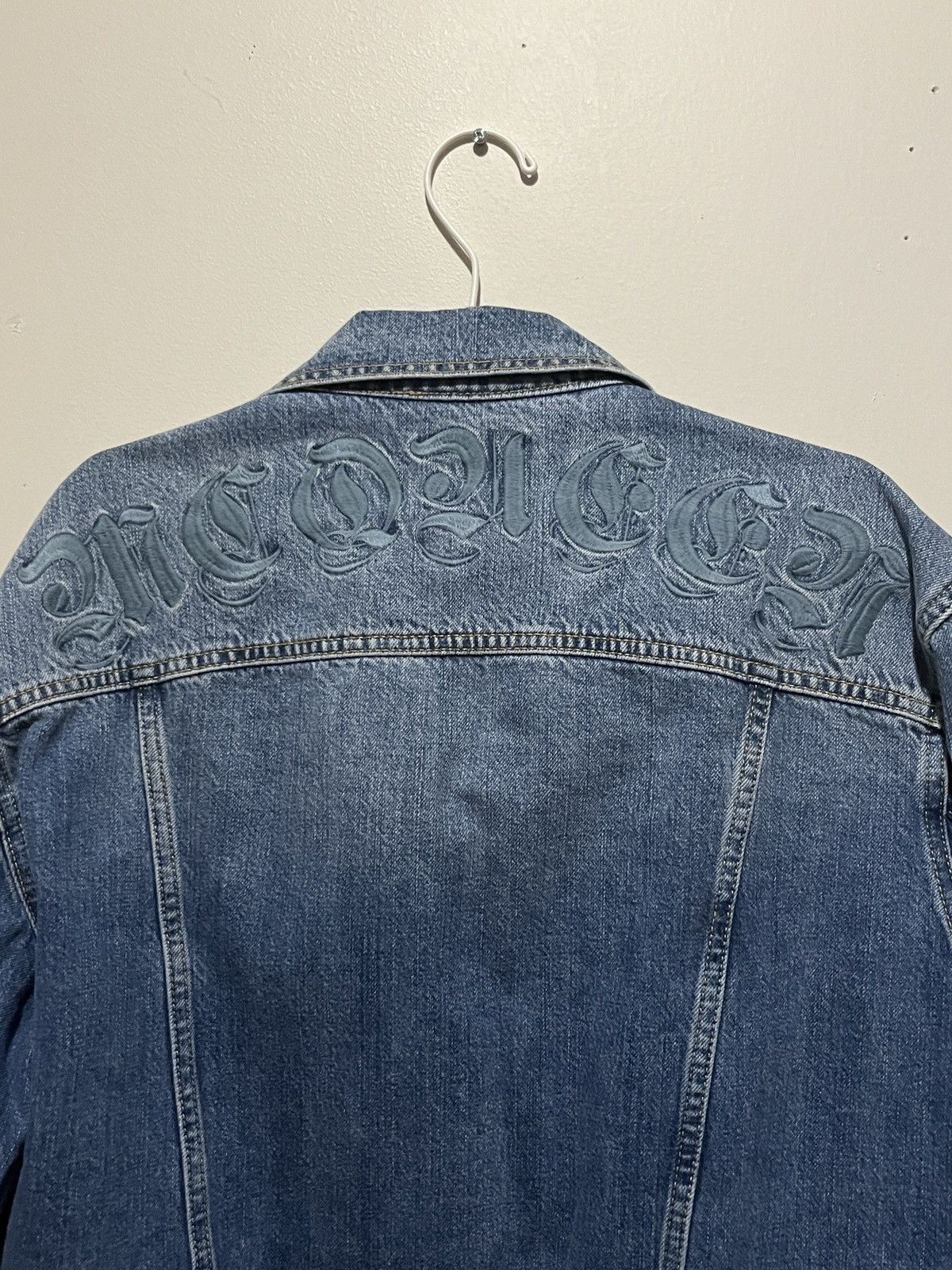 Alexander McQueen Shearling trimmed embroidered denim jacket Size US M / EU 48-50 / 2 - 4 Thumbnail