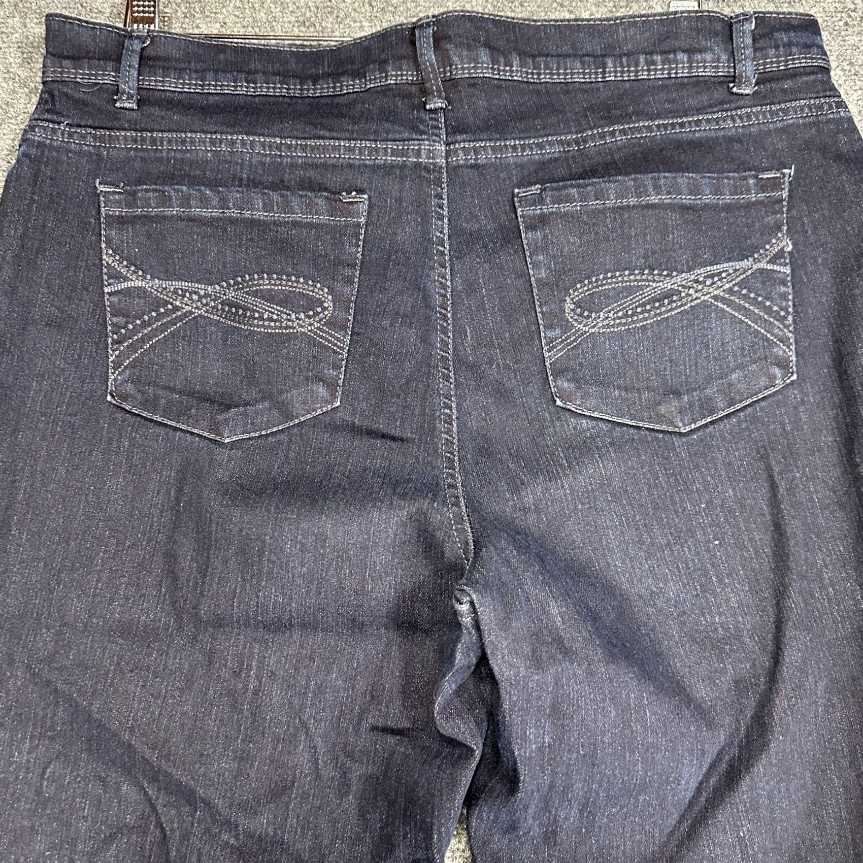 Gloria Vanderbilt Gloria Vanderbilt Jeans Women Denim Ankle Grazer 14 Dark Wash 5-Pocket Stretch Blue Regular Rise High Inseam 27 Vintage No Size 36" / US 14 / IT 50 - 8 Thumbnail