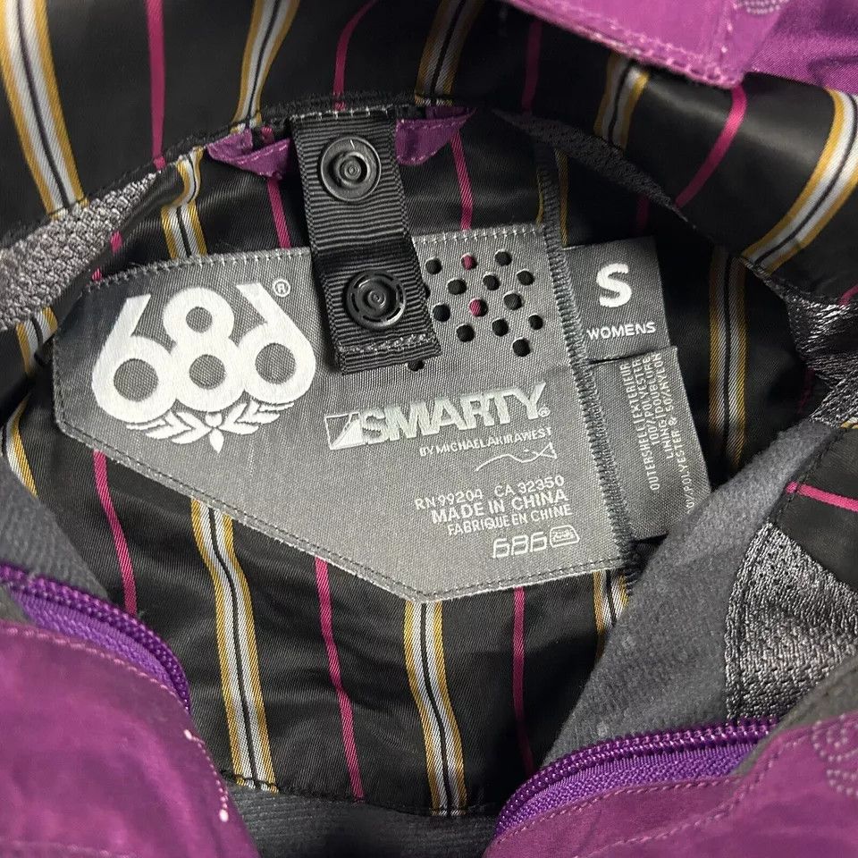 686 686 Jacket Womens Small Snowboarding Full Zip Hooded Smarty Size S / US 4 / IT 40 - 2 Thumbnail