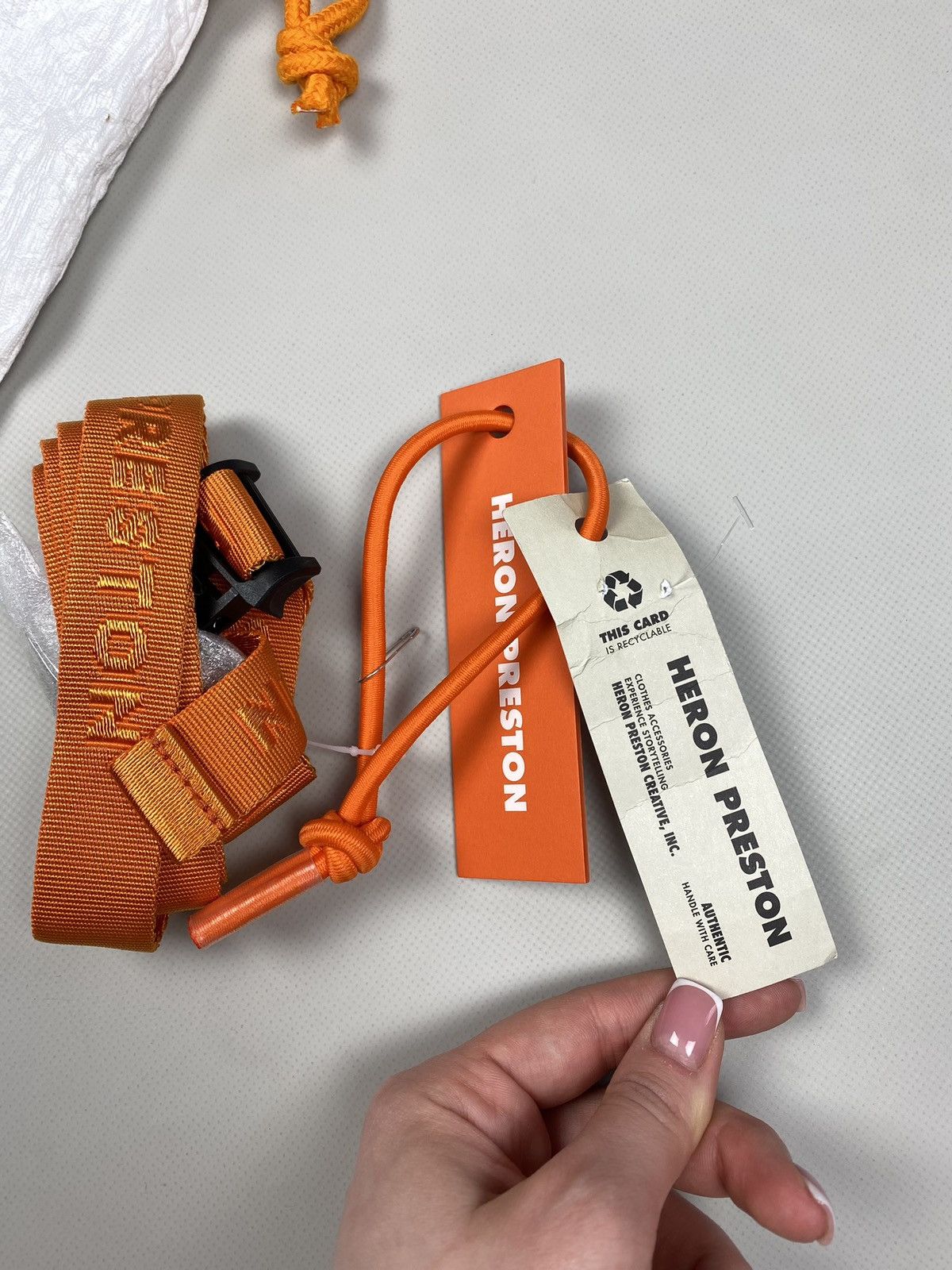 Heron Preston BNWT! Heron Preston Tiny Tape Magnetic Belt one size orange Size ONE SIZE - 2 Thumbnail