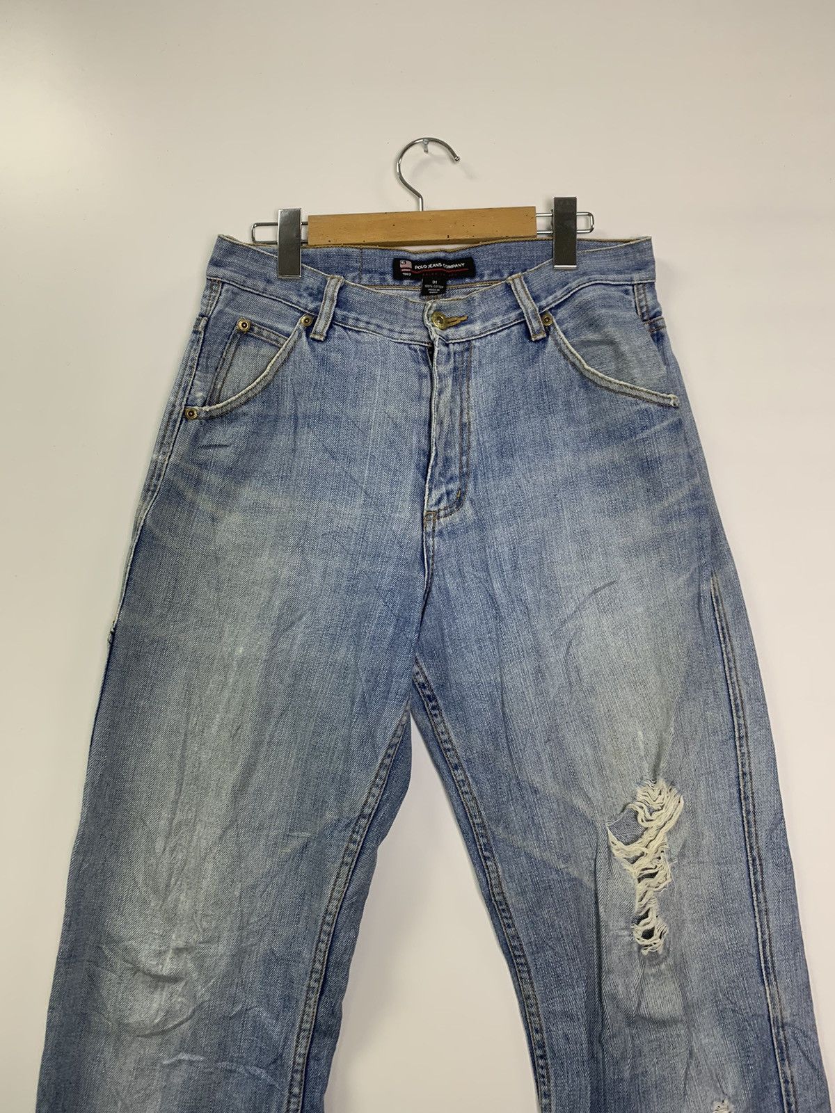 Vintage Vintage Polo RL distress jeans Size US 31 - 2 Thumbnail