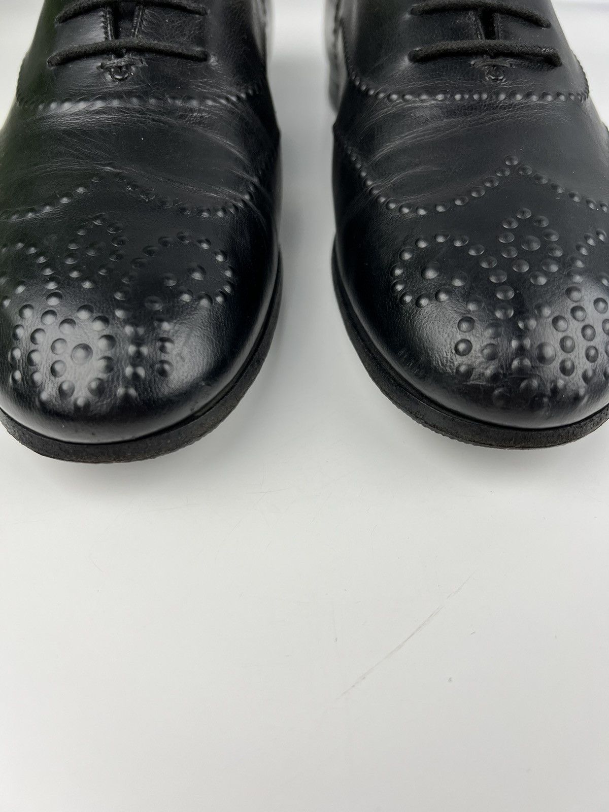 Gucci GUCCI Oxfords Leather Shoes Lace Up Wingtip Black Men’s Size US 7.5 / EU 40-41 - 5 Thumbnail