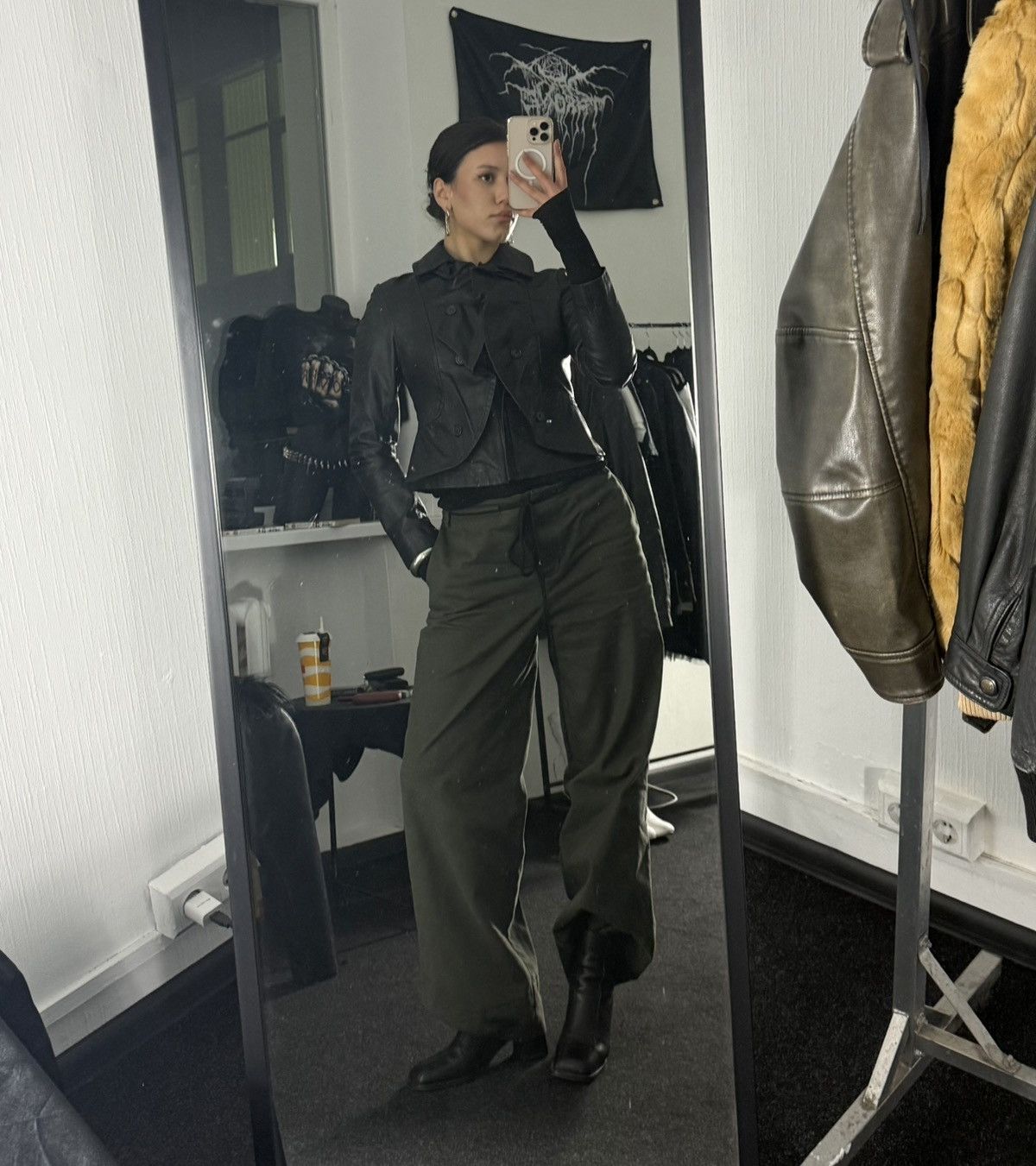 Vintage Avant Garde Cropped leather jacket Size S / US 4 / IT 40 - 2 Thumbnail
