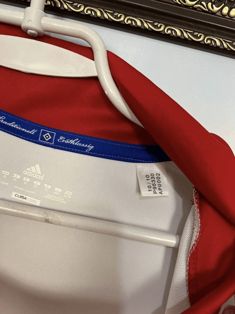 Adidas Hamburg Home football shirt 2010 Soccer Jersey Trikot Rare Size US XL / EU 56 / 4 - 6 Thumbnail