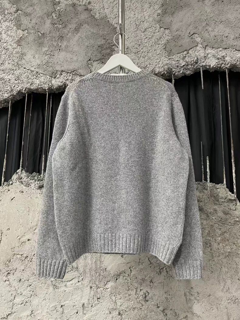 Prada Prada Size 38 Silver thread inlaid logo cashmere sweater si
