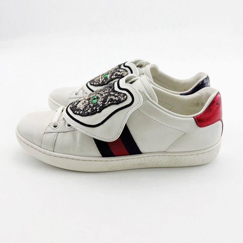 Gucci Gucci Ace Mystic Cat Fashion Sneakers 0079 Size US 8 / IT 38 - 1 Thumbnail