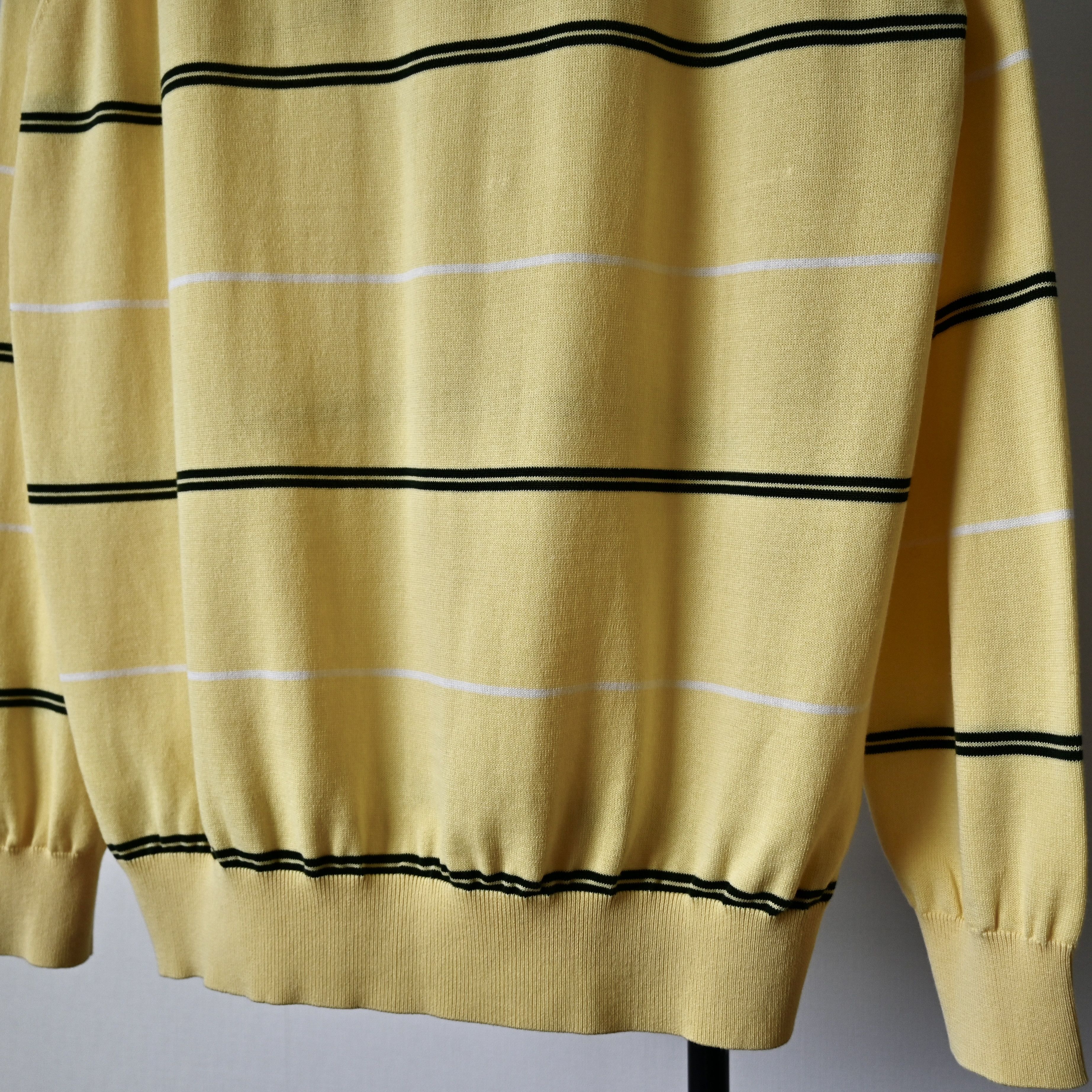 Beams Plus UNUSED, BEAMS Plus striped cotton knit polo Size US L / EU 52-54 / 3 - 8 Thumbnail