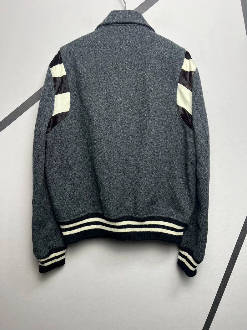 Saint Laurent Paris Saint Laurent Gray Wool Baseball Jacket-2507 Size US M / EU 48-50 / 2 - 8 Thumbnail