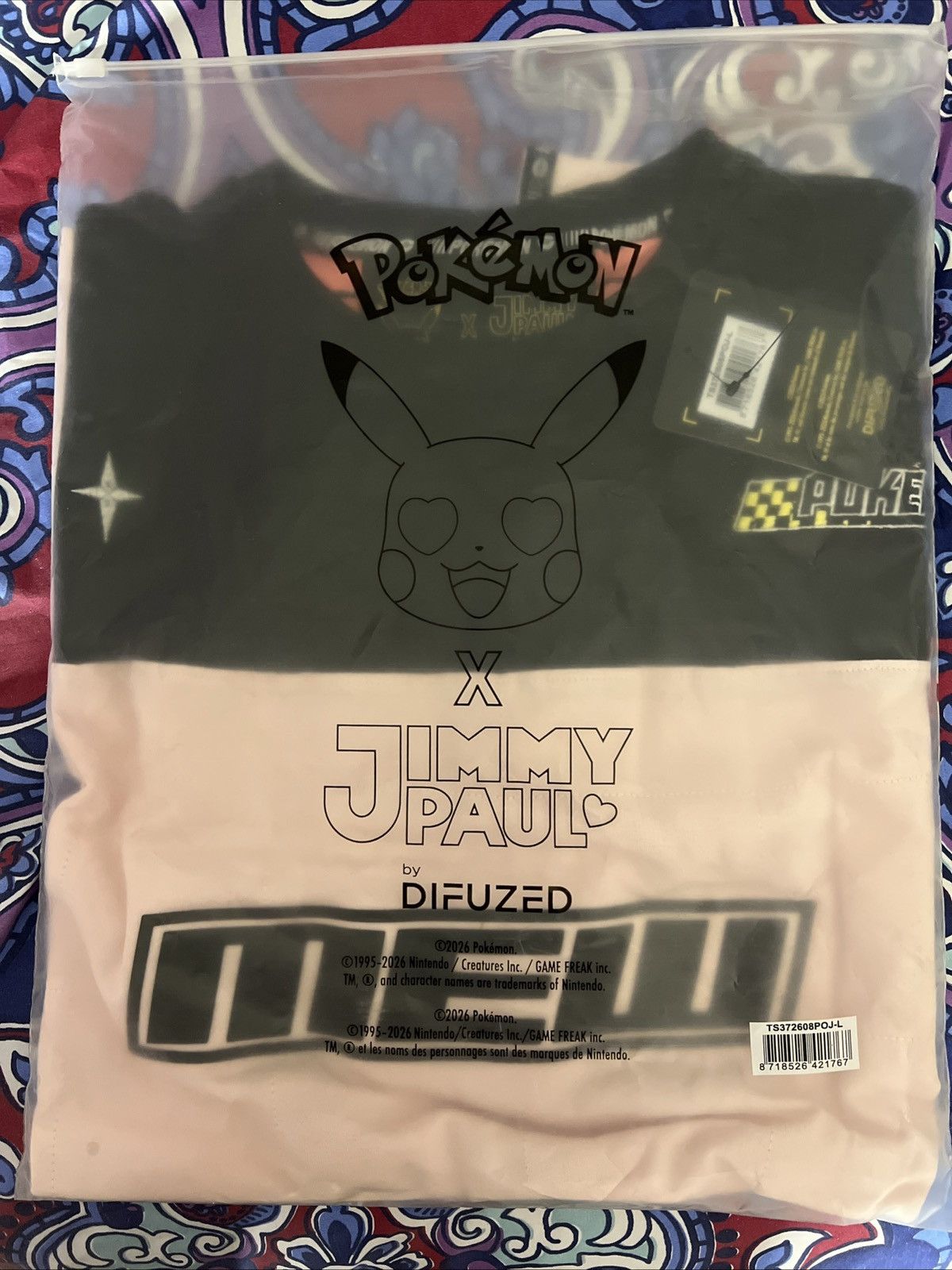 Pokemon Pokémon × JimmyPaul by Difuzed: Mew Heavy Jersey T-Shirt Size L / US 10 / IT 46 - 8 Thumbnail